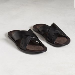 John Varvatos Artisan Crisscross Leather Sandal